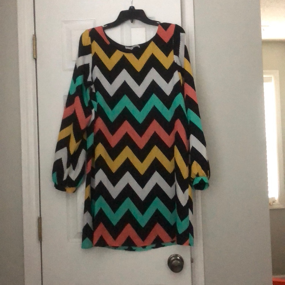 Almost Famous Chevron Dress